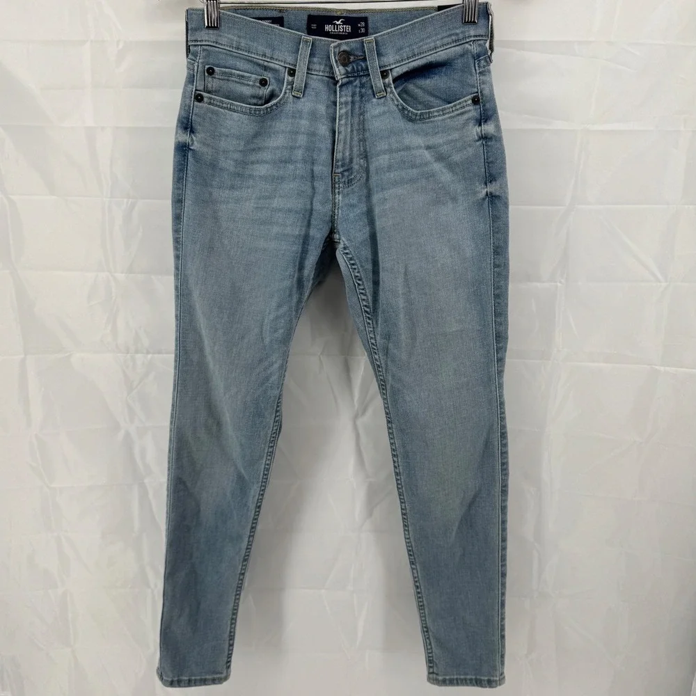 Hollister‎ Super Skinny Jeans Mens 28x30 Light Wash Advanced Stretch Denim